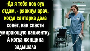 - Да я тебя од суд отдам! - орал врач, когда санитарка дала совет, как спасти умирающую. А когда
