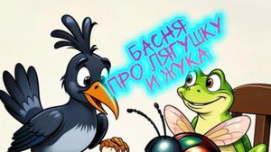 Басня про лягушку и жука. Ворона Ася
