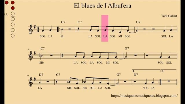 14. б) Блюз El blues de l’Albufera (аккомпанемент без мелодии).