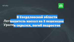 В Свердловской области водитель наехал на 3 пешеходов и скрылся, погиб подросток