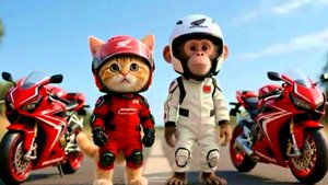 Мультики для детей, приключения котика и обезьянки, мультфильм детям