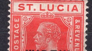 Обзор на распаковку почтовых марок - Британская колония - Сент-Люсия 1916 г. -  03.11.2025 г.