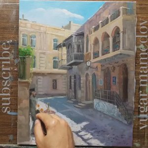 Старый город.Живопись маслом