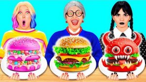 Кулинарный Челлендж | Уэнсдей Против Бабушки | Вкусные Рецепты от TeamTeen Challenge