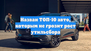 Назван ТОП-10 авто, которым не грозит рост утильсбора