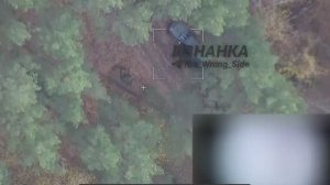 Удар БПЛА 'Герань' по ПУ БПЛА Всу в районе н.п. Мхи Черниговской области 💥🇷🇺👊