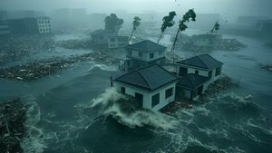 Супертайфун Рагаса обрушился на Китай. Города сдувает. Ураганный ветер сносит машины. Новые кадры