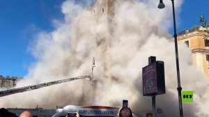 انهيار برج يعود للعصور الوسطى في روما