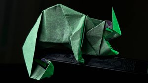 Оригами хамелеон из бумаги - обучение | Как сделать из бумаги хамелеона оригами