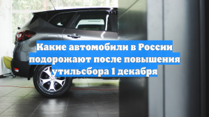 Какие автомобили в России подорожают после повышения утильсбора 1 декабря