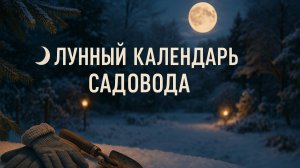 Лунный календарь садовода и огородника — Декабрь 2025 | Благоприятные дни для работ и ухода.