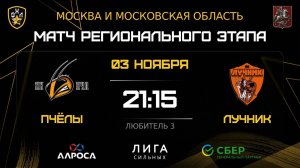 ОБЗОР / ПЧЁЛЫ - ЛУЧНИК / 03.11.25 / ОХЛ МОСКВА / ДИВИЗИОН ЛЮБИТЕЛЬ 3