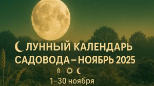 Лунный календарь садовода и огородника — Ноябрь 2025 | Благоприятные дни для посевов, ухода и работ