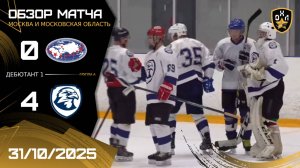 ОБЗОР / АТЛАС - СОКОЛ / 31.10.25 / ОХЛ МОСКВА / ДИВИЗИОН ДЕБЮТАНТ 1
