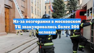 Из-за возгорания в московском ТЦ эвакуировались более 200 человек