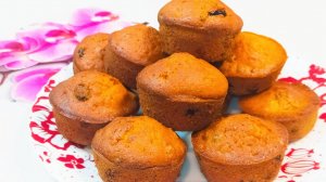 Нежнейшие кексы с изюмом на кефире.