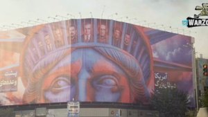 В Тегеране появился новый антиамериканский плакат по случаю 46-й годовщины захвата посольства США в