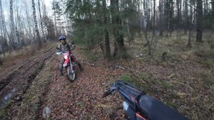 с женой на двух мотиках jhl 150 sx vs regulmoto cr-x 300 pro