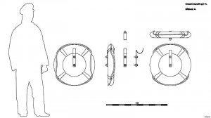 Спасательный круг А. Чертёж. lifebuoy A. Drawings.