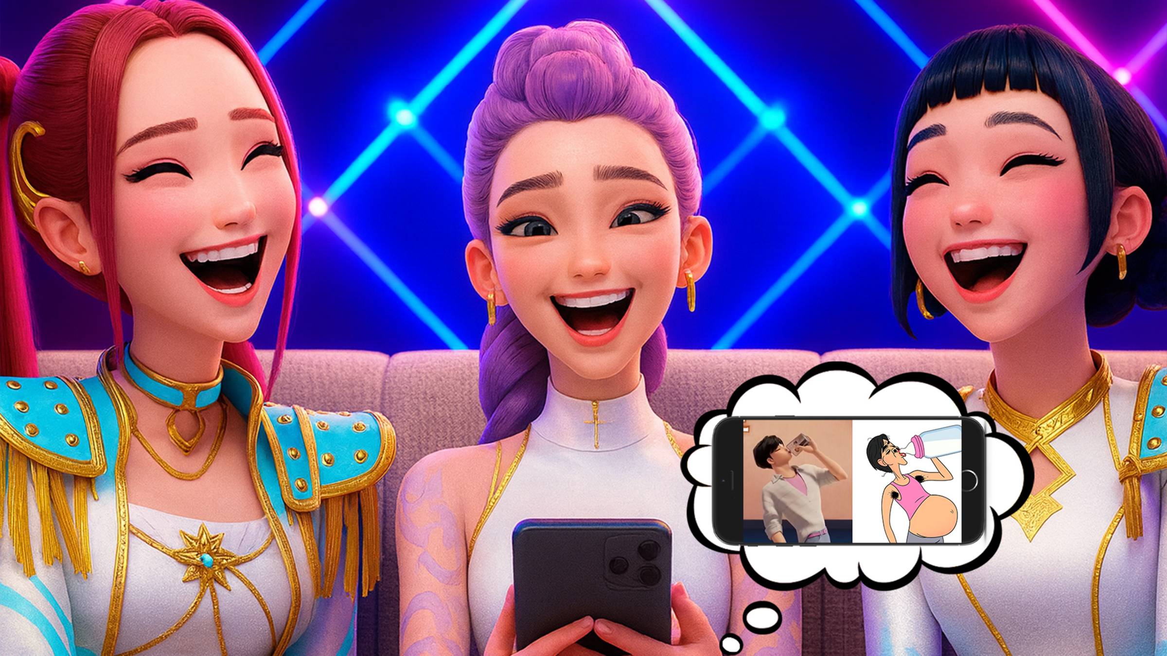 Soda Pop KPop: забавный рисунок с охотника.  KPop Demon Hunters Funny Drawing Meme I 