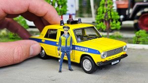 Машинка ВАЗ 2101 МИЛИЦИЯ модель Технопарк. Про машинки