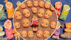 Ватные куклы. Самый простой способ изготовления личиков. Льняная вата. Выбор материалов и молды.