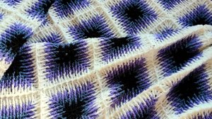 Плед Бело-сиреневый