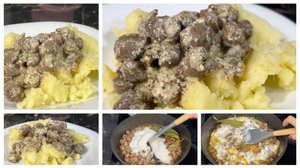 Куриные сердечки в сметане, отлично подойдет для любого гарнира