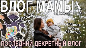Последний декретный влог | Неделя перед работой | Трачу деньги | Влог мамы (162)