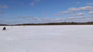 озеро Аринур, начало рыбалки