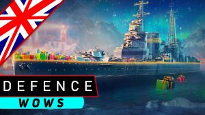 КРЕЙСЕР DEFENCE! БРИТАНСКИЙ УТЮГ С ПОЧТИ ПУШКАМИ ЛИНКОРА! WORLD OF WARSHIPS