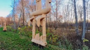 МариПарк деревянные скульптуры в Йошкар-Ола октябрь 2025