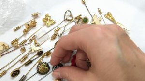 218. 3 часть распаковки лота с брошами иглами