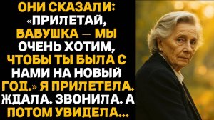Они сказали: «Прилетай, бабушка — мы очень хотим, чтобы ты была с нами на Новый год.» Я прилетела..