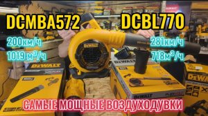 Самые мощные воздуходувки DeWalt DCMBA572 и DCBA770