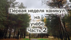 Первая неделя каникул на учёбе. Часть 2)
