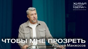 Чтобы мне прозреть| Андрей Манжосов | Живая вера