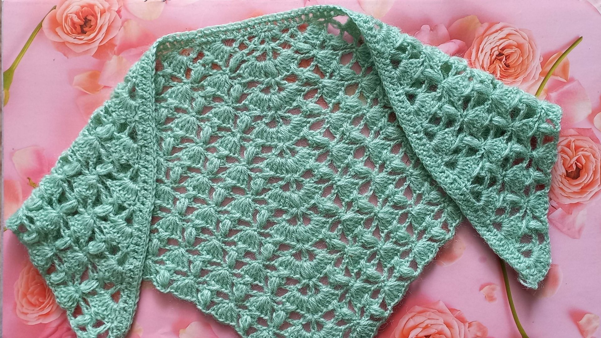 МК Узор для шали крючком смотреть онлайн