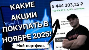 ПОРТФЕЛЬ на НОЯБРЬ 2025 | Куплю эти 5 АКЦИЙ перед ДИВИДЕНДАМИ