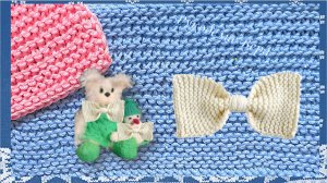 Платочная вязка спицами из изнаночных петель (классических или «бабушкиных).  Узор 0004 со схемой