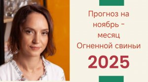 Прогноз на ноябрь - месяц Огненной Свиньи