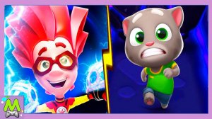 Фиксики против Говорящего Тома.Догонялки Симки и Тома.Кто Быстрее и Круче