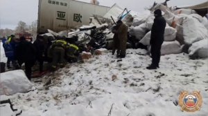 ДТП из четырех фур в Иркутской области