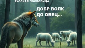 Русская пословица. ДОБР ВОЛК ДО ОВЕЦ...