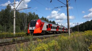 Электропоезд ЭС1П-0030 №743А Киров - Нижний Новгород на перегоне Киселиха - Толоконцево