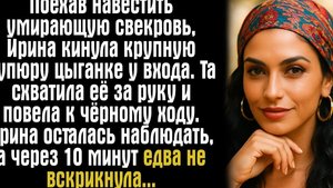 Поехав навестить умирающую свекровь, Ирина кинула крупную купюру цыганке у входа. Та схватила...
