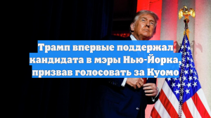 Трамп впервые поддержал кандидата в мэры Нью-Йорка, призвав голосовать за Куомо