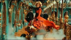 HOW DO YOU ARRIVE Epic Steampunk Fashion Journey Baroque Style Odd Vehicles Cinematic AI Art