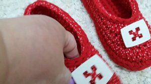 Тапочки балетки из трикотажной пряжи.
#тапочкиручнойработы #тапочкикрючком #тапочкиназаказ