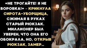 ИСТОРИЯ ИЗ ЖИЗНИ/Не трогайте, я не воровка,- крикнула сирота-уборщица, схватив рюкзак